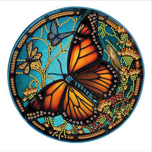 Load image into Gallery viewer, Stained Glass Butterfly-Partial Special Diamond Painting-30x30cm