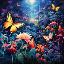 Load image into Gallery viewer, Garden Butterfly-Full Round Diamond Painting-30x30cm