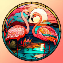 Load image into Gallery viewer, Stained Glass Animal-Full Round Diamond Painting-30x30cm