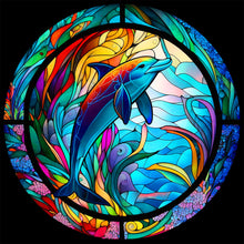 Load image into Gallery viewer, Stained Glass Animal-Full Round Diamond Painting-30x30cm