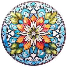 Load image into Gallery viewer, Stained Glass Flower-Full Round Diamond Painting-30x30cm