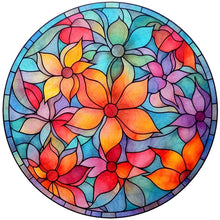 Load image into Gallery viewer, Stained Glass Flower-Full Round Diamond Painting-30x30cm