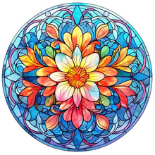 Load image into Gallery viewer, Stained Glass Flower-Full Round Diamond Painting-30x30cm