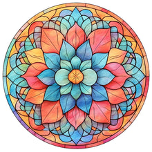 Load image into Gallery viewer, Stained Glass Flower-Full Round Diamond Painting-30x30cm