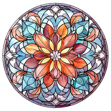 Load image into Gallery viewer, Stained Glass Flower-Full Round Diamond Painting-30x30cm