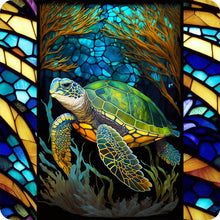 Load image into Gallery viewer, Stained Glass Marine Life-Full Round Diamond Painting-30x30cm