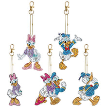 Load image into Gallery viewer, 5/6pcs/sets-Cartoon-Double Side Drill-Diamond Keychain