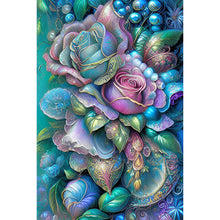 Load image into Gallery viewer, Flower-Full Round Diamond Painting-40x60cm-Large Size