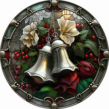 Load image into Gallery viewer, Stained Glass Flower-Full Round Diamond Painting-30x30cm