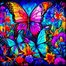Load image into Gallery viewer, Butterfly-Full Round Diamond Painting-30x30cm