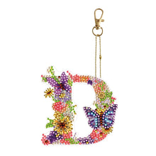 Load image into Gallery viewer, 26 Alphabet Flowers-Double Sided Keychain