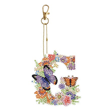 Load image into Gallery viewer, 26 Alphabet Flowers-Double Sided Keychain