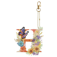 Load image into Gallery viewer, 26 Alphabet Flowers-Double Sided Keychain