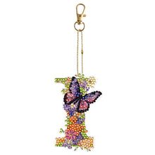 Load image into Gallery viewer, 26 Alphabet Flowers-Double Sided Keychain