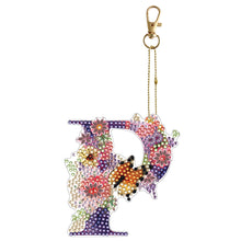 Load image into Gallery viewer, 26 Alphabet Flowers-Double Sided Keychain