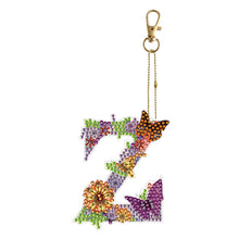 Load image into Gallery viewer, 26 Alphabet Flowers-Double Sided Keychain