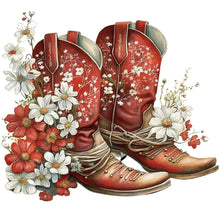 Load image into Gallery viewer, Western Cowboy Boot-Full Round Diamond Painting-30x30cm