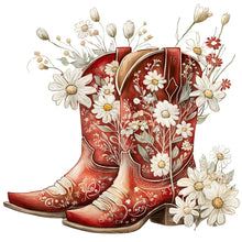 Load image into Gallery viewer, Western Cowboy Boot-Full Round Diamond Painting-30x30cm
