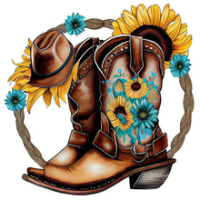 Load image into Gallery viewer, Western Cowboy Boot-Full Round Diamond Painting-30x30cm