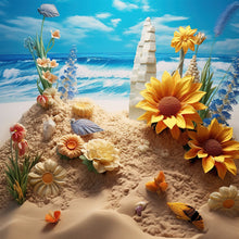 Load image into Gallery viewer, Sunflower Beach-Full Round Diamond Painting-30x30cm