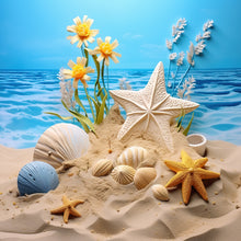 Load image into Gallery viewer, Sunflower Beach-Full Round Diamond Painting-30x30cm