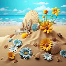 Load image into Gallery viewer, Sunflower Beach-Full Round Diamond Painting-30x30cm