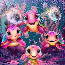 Load image into Gallery viewer, Sea Turtle-Full Round Diamond Painting-30x30cm