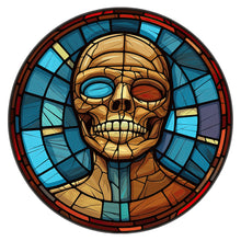 Load image into Gallery viewer, Stained Glass Halloween-Full Round Diamond Painting-30x30cm