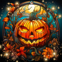 Load image into Gallery viewer, Halloween Pumpkin-Full Round Diamond Painting-30x30cm