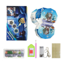Load image into Gallery viewer, 3pcs/set Diamond Painting Christmas Tree Led Hanging Lights