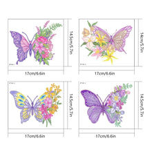 Load image into Gallery viewer, 4pcs Butterfly Diamond Painting Free Stickers