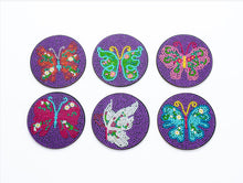 Load image into Gallery viewer, Mandala/Halloween/Butterflies - Round Wooden Coaster Mug