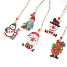 Load image into Gallery viewer, 5pcs/set Double Sided Christmas DIY Diamond Painting  Hanging Pendant Trees Decoration