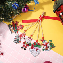 Load image into Gallery viewer, 5pcs/set Double Sided Christmas DIY Diamond Painting  Hanging Pendant Trees Decoration