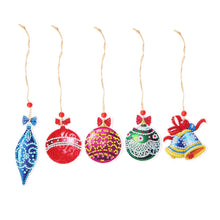 Load image into Gallery viewer, 5pcs/set Double Sided Christmas DIY Diamond Painting Hanging Pendant Trees Decoration