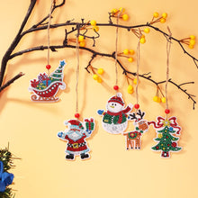 Load image into Gallery viewer, 5pcs/set Double Sided Christmas DIY Diamond Painting Hanging Pendant Trees Decoration