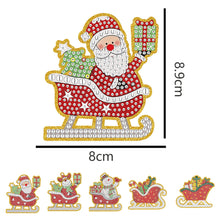 Load image into Gallery viewer, 5pcs/set Double Sided Christmas DIY Diamond Painting  Hanging Pendant Trees Decoration