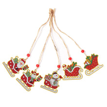 Load image into Gallery viewer, 5pcs/set Double Sided Christmas DIY Diamond Painting  Hanging Pendant Trees Decoration