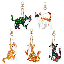 Load image into Gallery viewer, 5pcs Diamond Painting Keyring Kits DIY Keychain Bag Pendant Kits