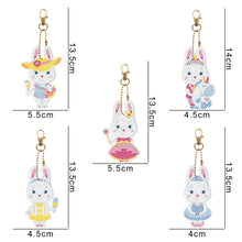 Load image into Gallery viewer, 5pcs Rabbit Double Sided Keychain