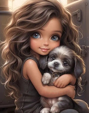 Load image into Gallery viewer, Cool Girl-Full Round Diamond Painting-30x40cm