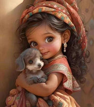 Load image into Gallery viewer, Sweet Girl-Full Round Diamond Painting-30x40cm