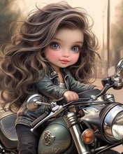 Load image into Gallery viewer, Cool Girl-Full Round Diamond Painting-30x40cm