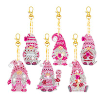 Load image into Gallery viewer, 5pcs DIY Diamond Painting Ladybug Gnomes Double-sided Keychains