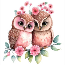 Load image into Gallery viewer, Cartoon Flower Owl  - Full Drill Diamond Painting