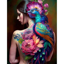 Load image into Gallery viewer, Personality Flower Girl Bird Back-Full Drill Diamond Painting