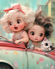 Load image into Gallery viewer, Life of Pets Girl-Full Round/Square Diamond Painting-30x40cm/40x50cm/50x70cm