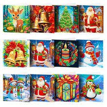 Load image into Gallery viewer, 8/12pcs/set-Christmas-Diamond Greeting Cards