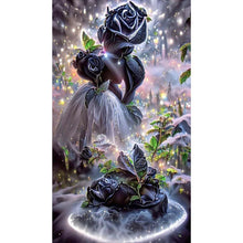 Load image into Gallery viewer, Black Rose-Full Drill Diamond Painting-40x70cm