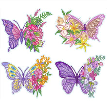 Load image into Gallery viewer, 4pcs Butterfly Diamond Painting Free Stickers